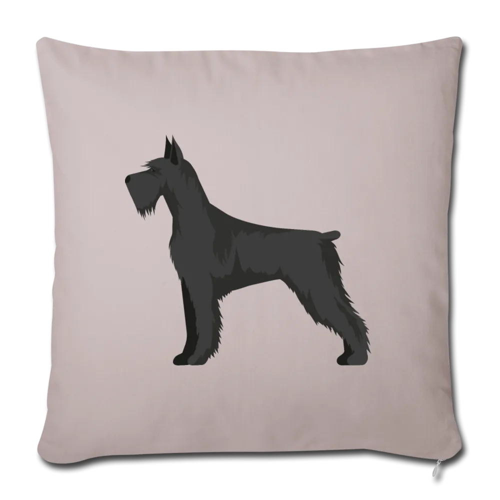 Giant Schnauzer-Throw Pillow Cover 18” x 18”
