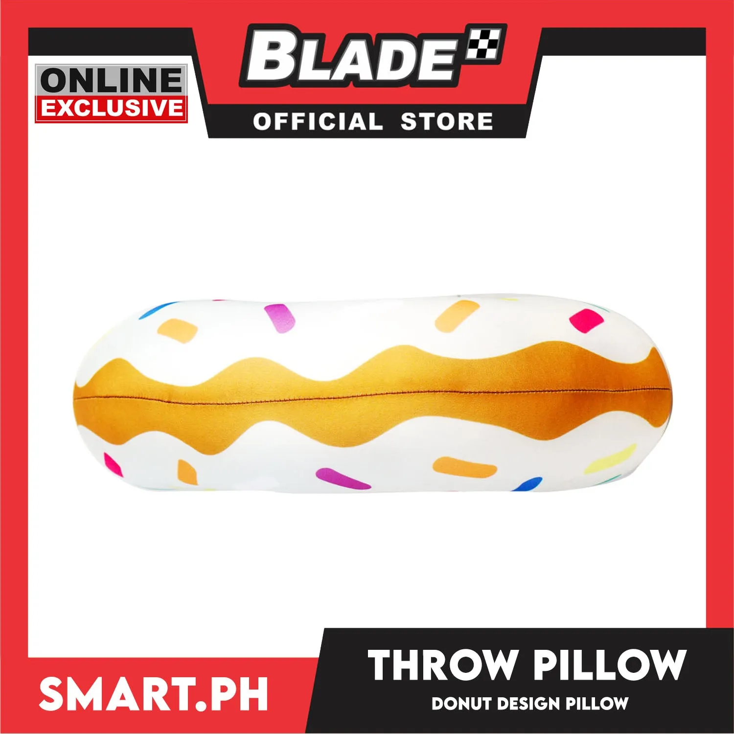 Gifts Throw Pillow Donut Design 14 inches (Assorted Designs and Colors)