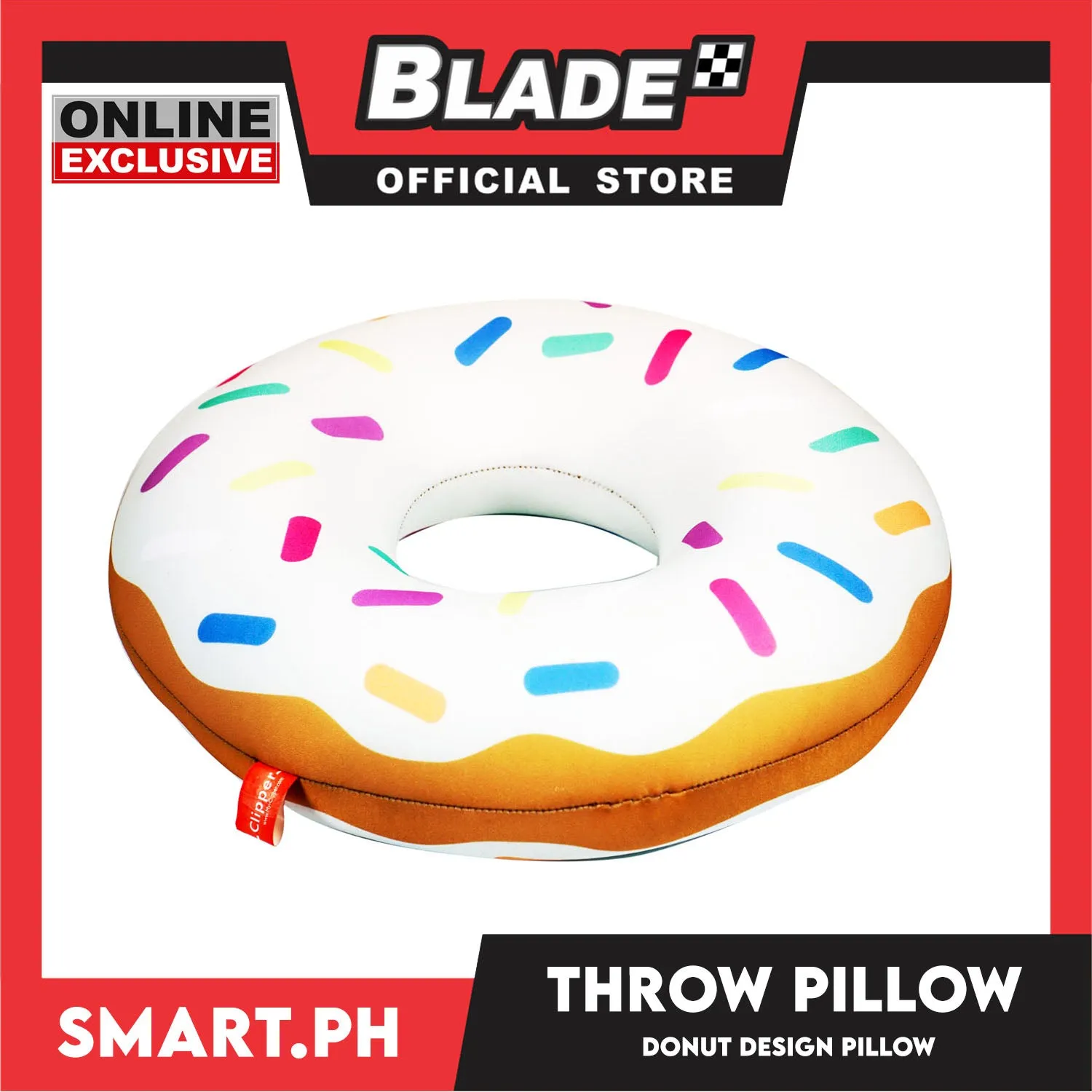 Gifts Throw Pillow Donut Design 14 inches (Assorted Designs and Colors)
