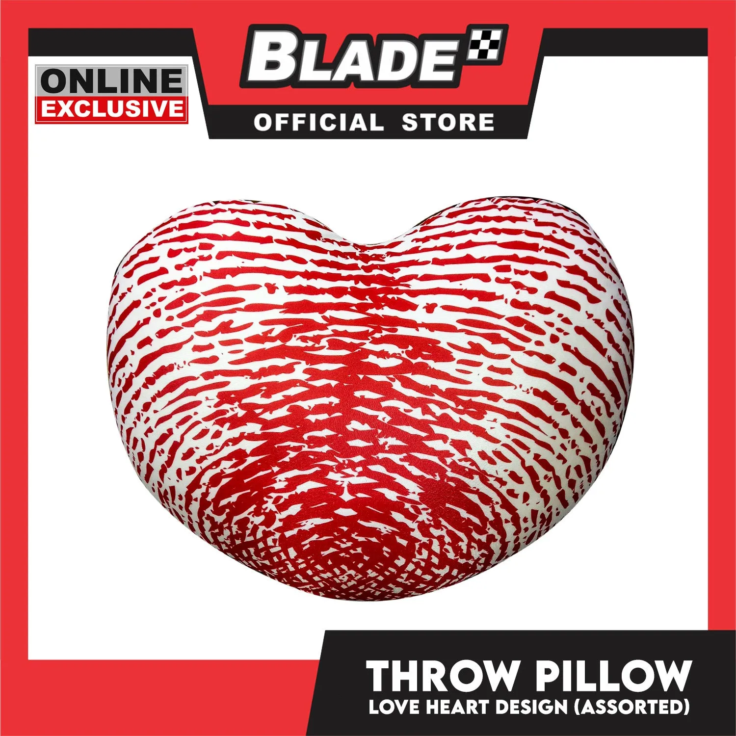 Gifts Throw Pillow Heart Design 15'' (Assorted Designs and Colors)