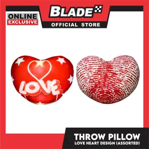 Gifts Throw Pillow Heart Design 15'' (Assorted Designs and Colors)