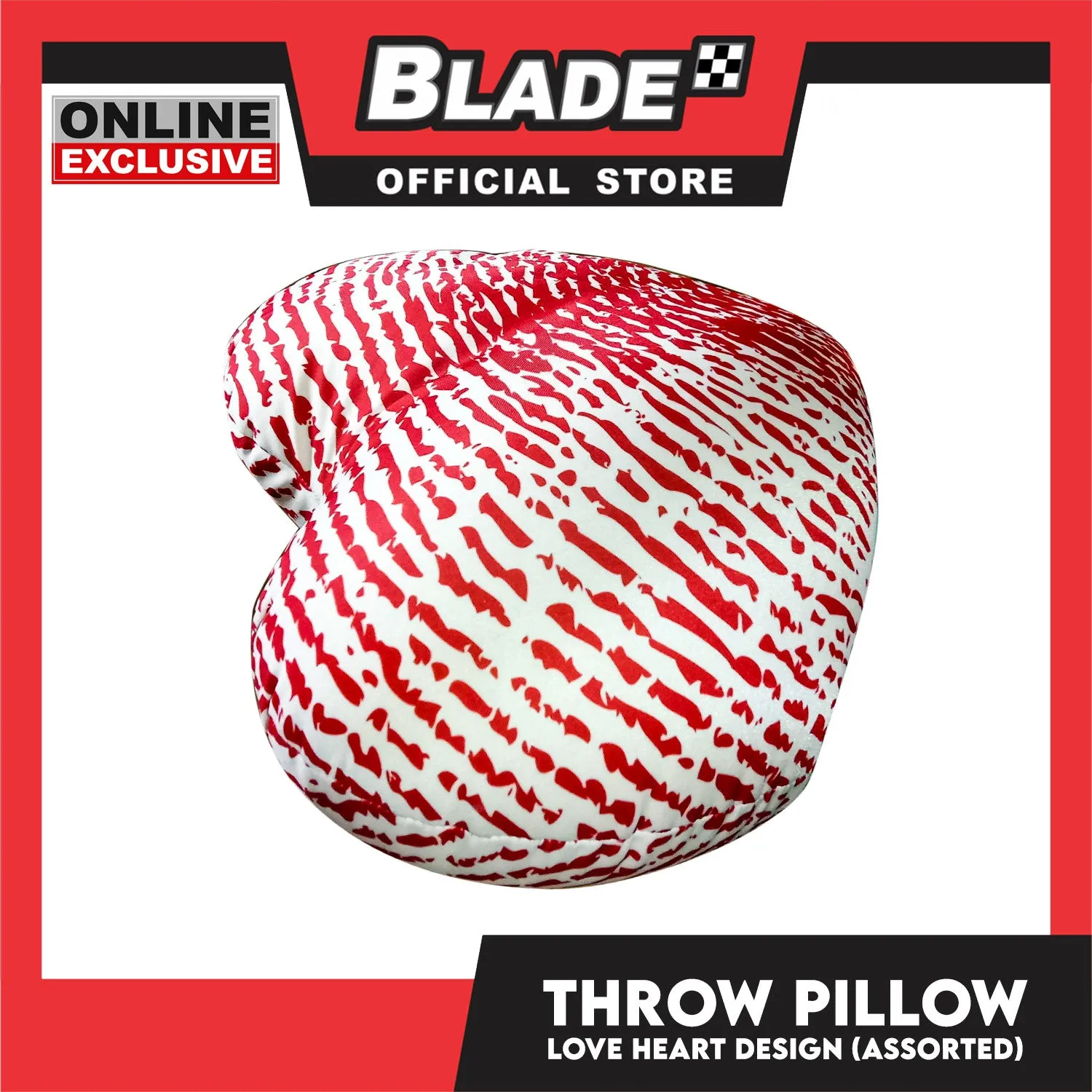 Gifts Throw Pillow Heart Design 15'' (Assorted Designs and Colors)