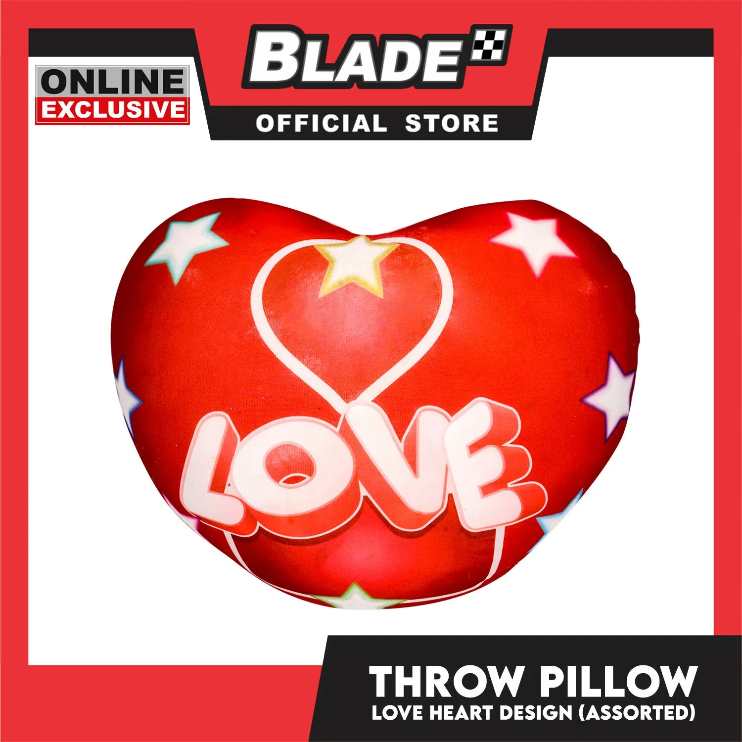 Gifts Throw Pillow Heart Design 15'' (Assorted Designs and Colors)