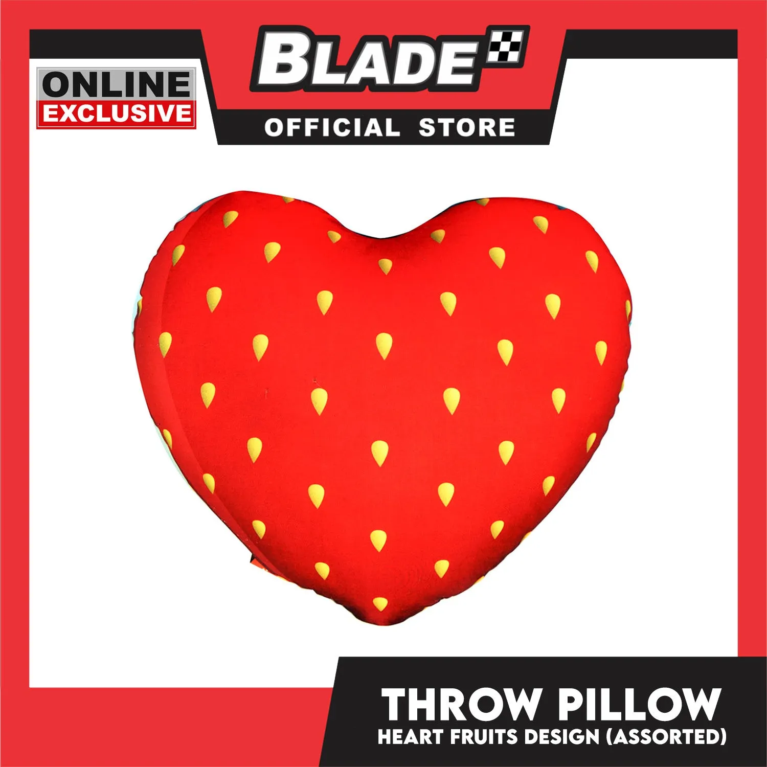 Gifts Throw Pillow Heart Fruit (Assorted Designs and Colors)