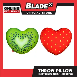Gifts Throw Pillow Heart Fruit (Assorted Designs and Colors)