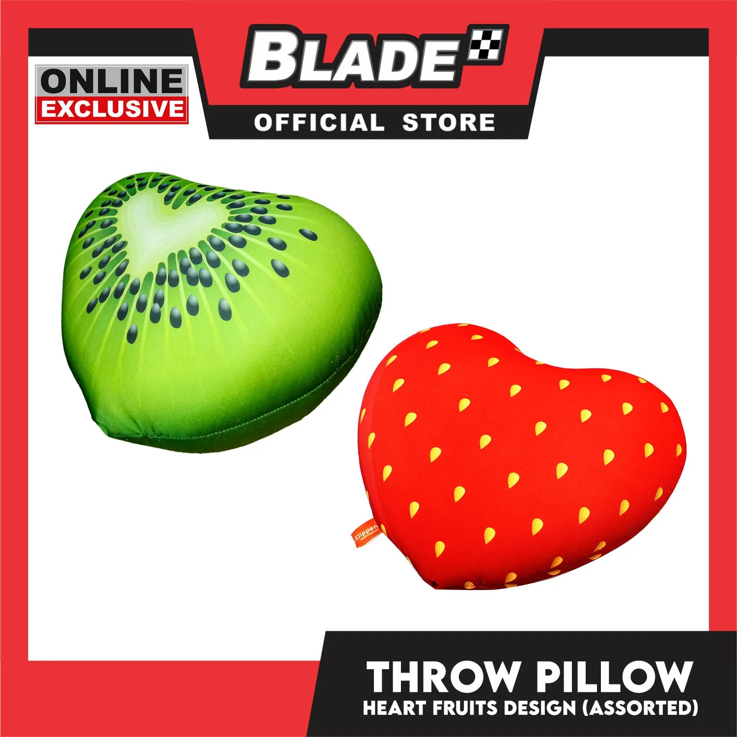 Gifts Throw Pillow Heart Fruit (Assorted Designs and Colors)