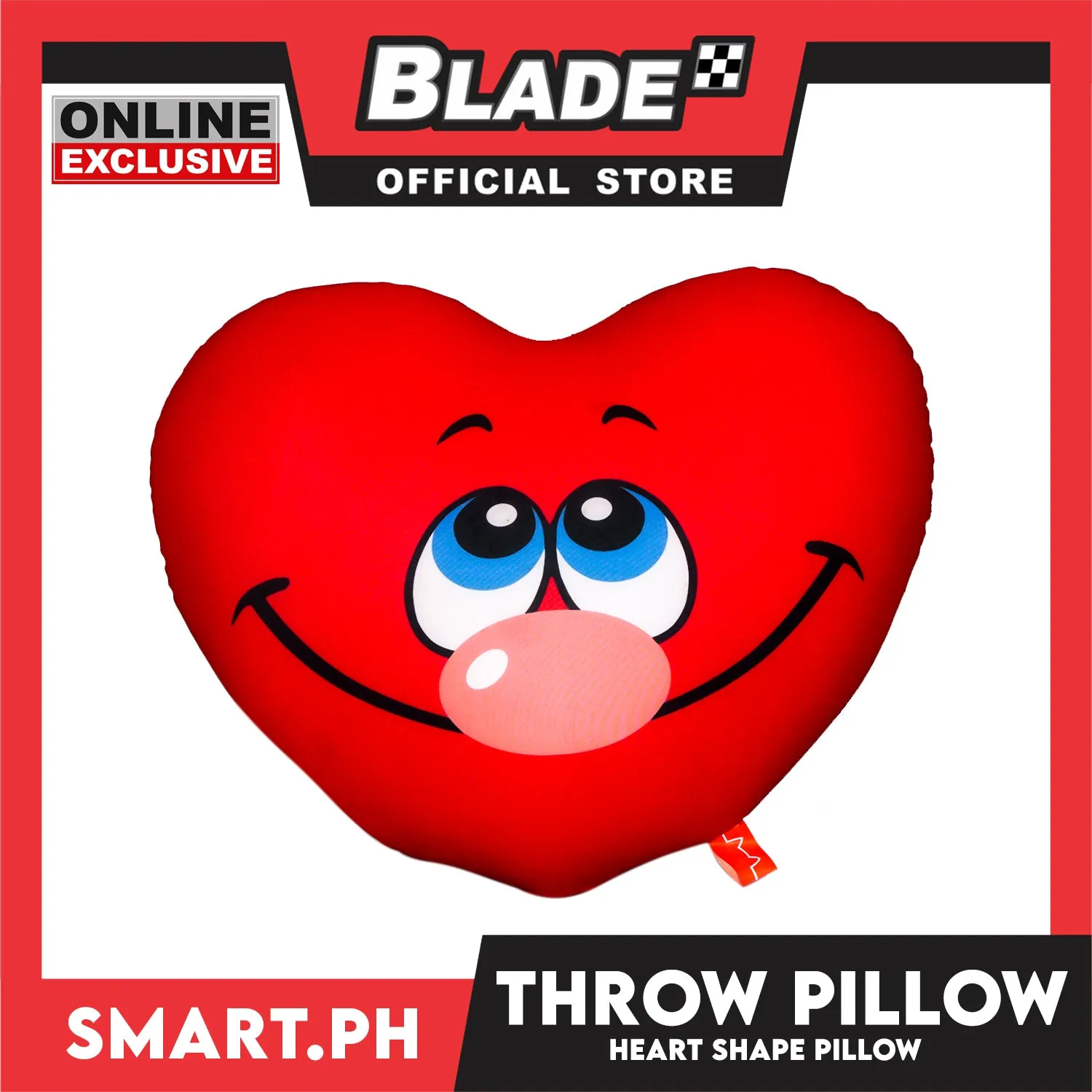 Gifts Throw Pillow Heart Monster Bean Design (Assorted Colors)