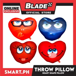 Gifts Throw Pillow Heart Monster Bean Design (Assorted Colors)