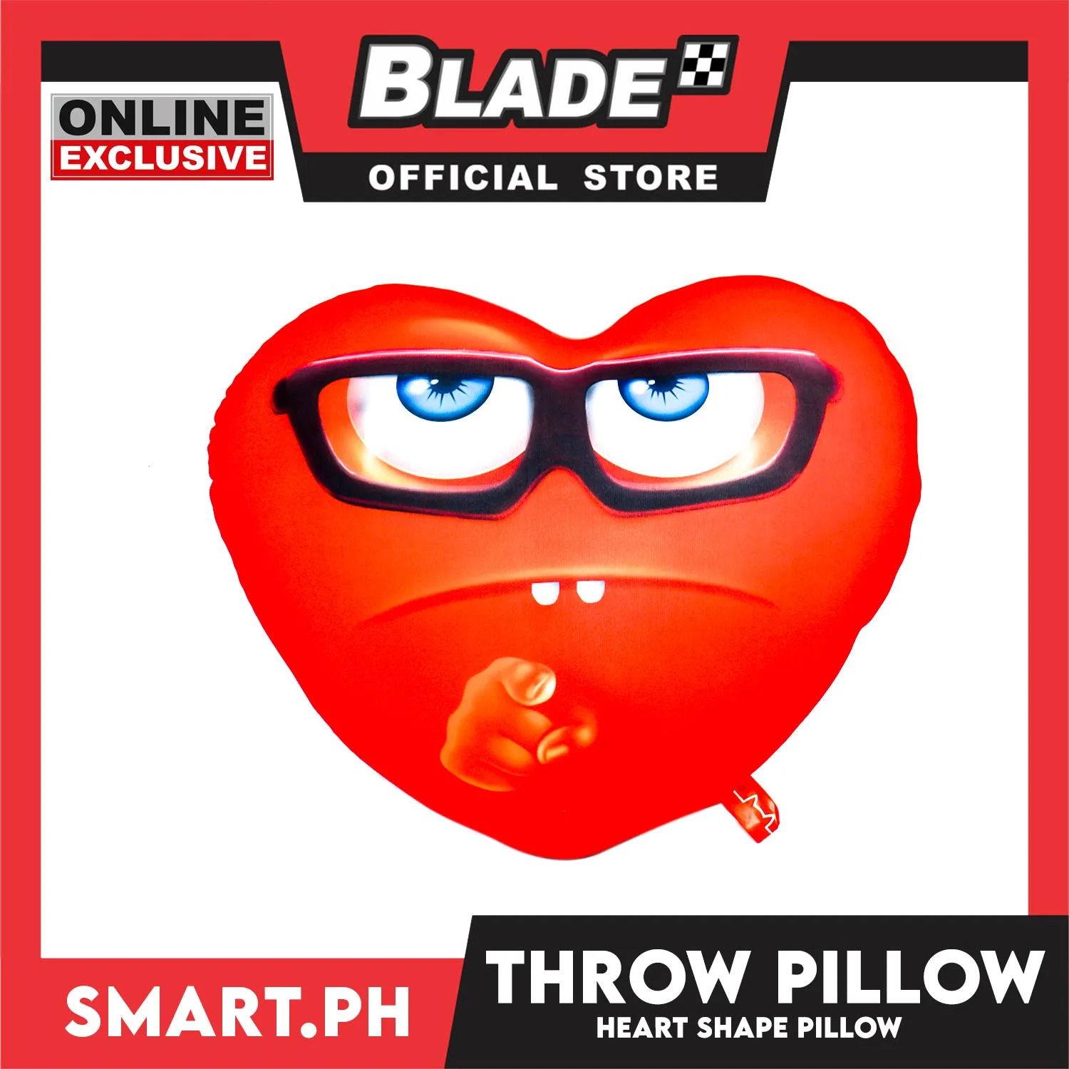 Gifts Throw Pillow Heart Monster Bean Design (Assorted Colors)