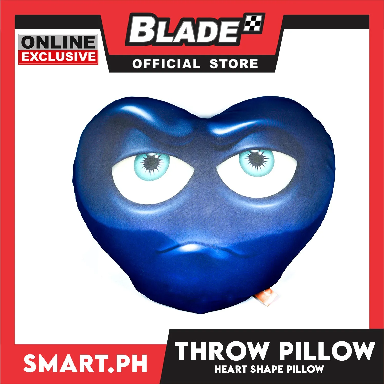 Gifts Throw Pillow Heart Monster Bean Design (Assorted Colors)