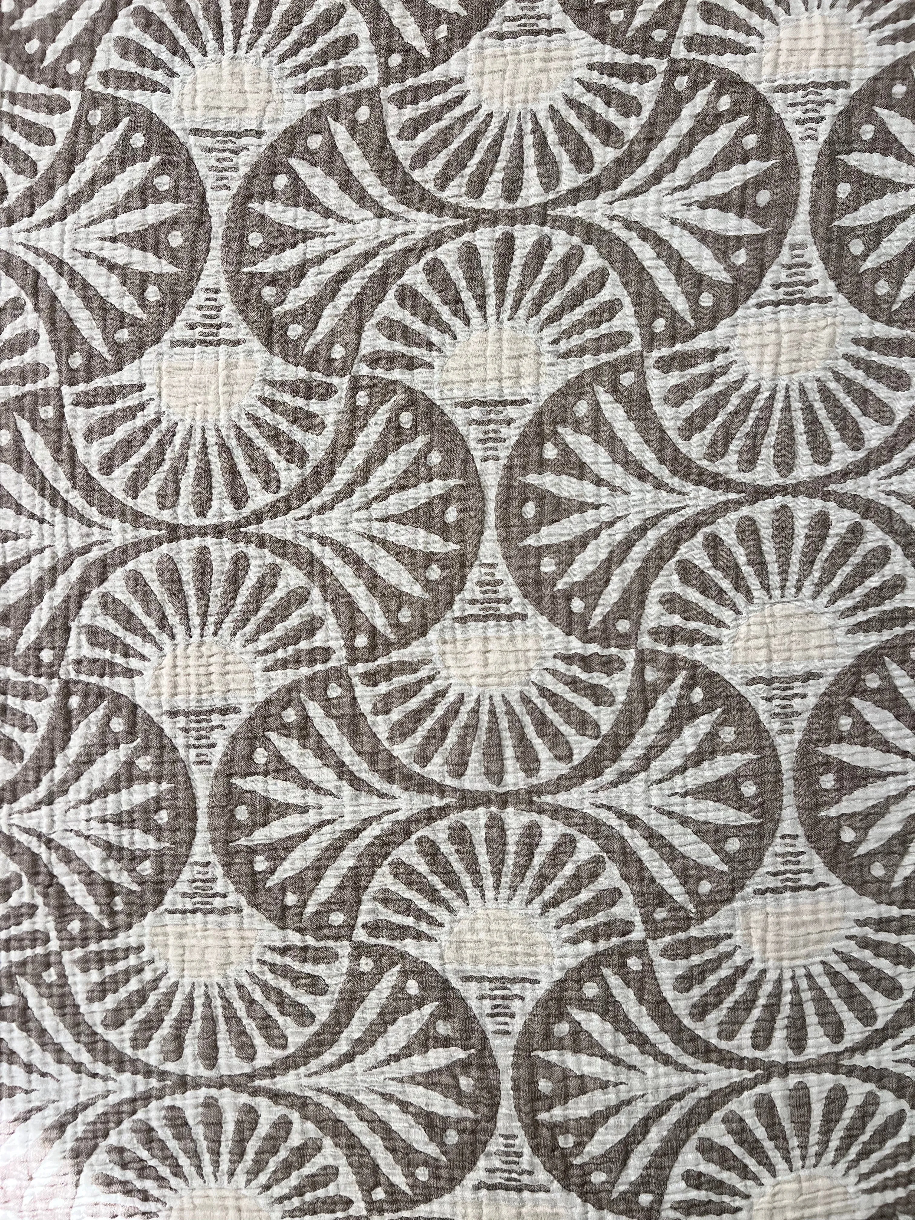 Ginkgo Muslin Bed Blanket