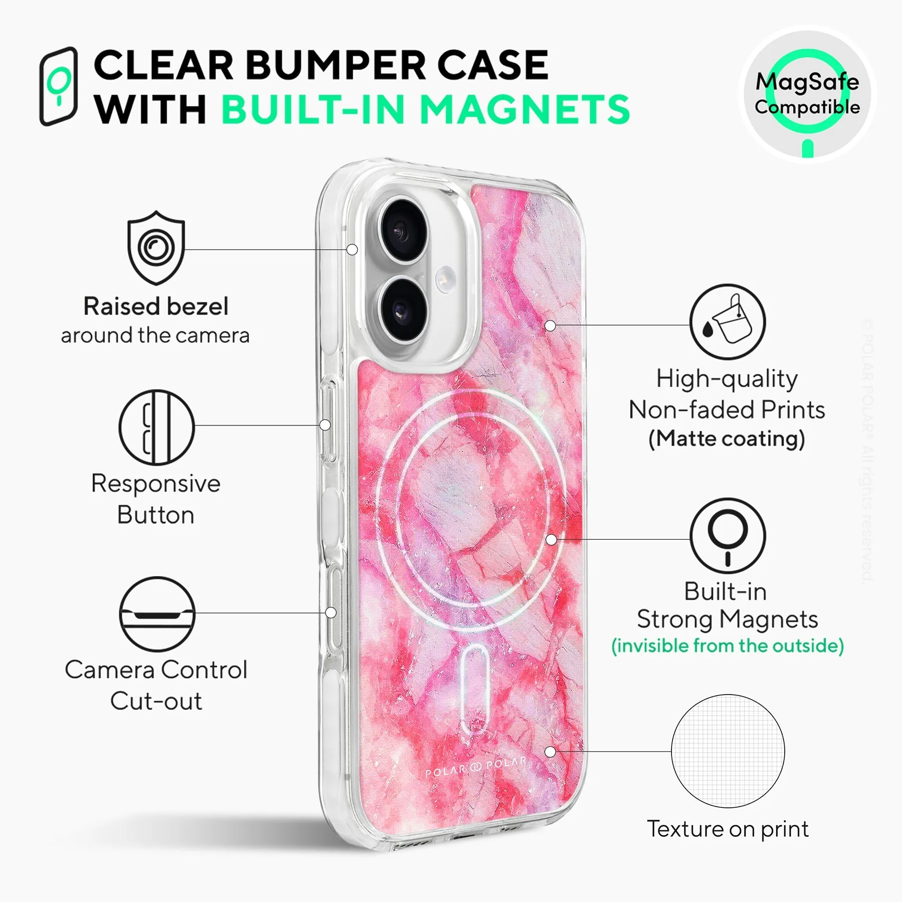 Gloaming Island - iPhone 16 Plus Clear Bumper MagSafe Case