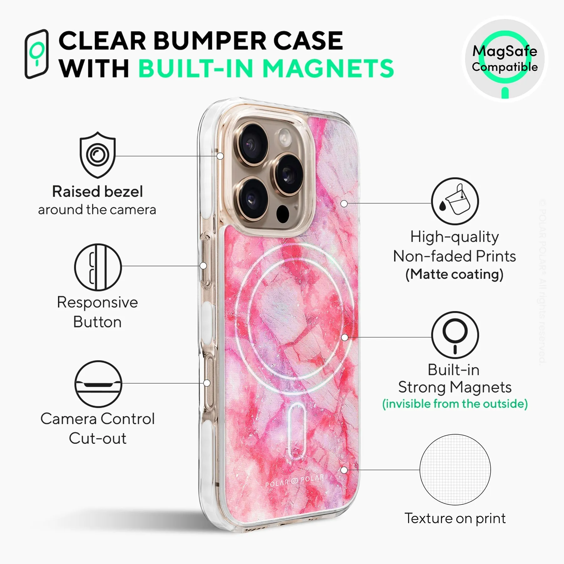 Gloaming Island - iPhone 16 Pro Max Clear Bumper MagSafe Case