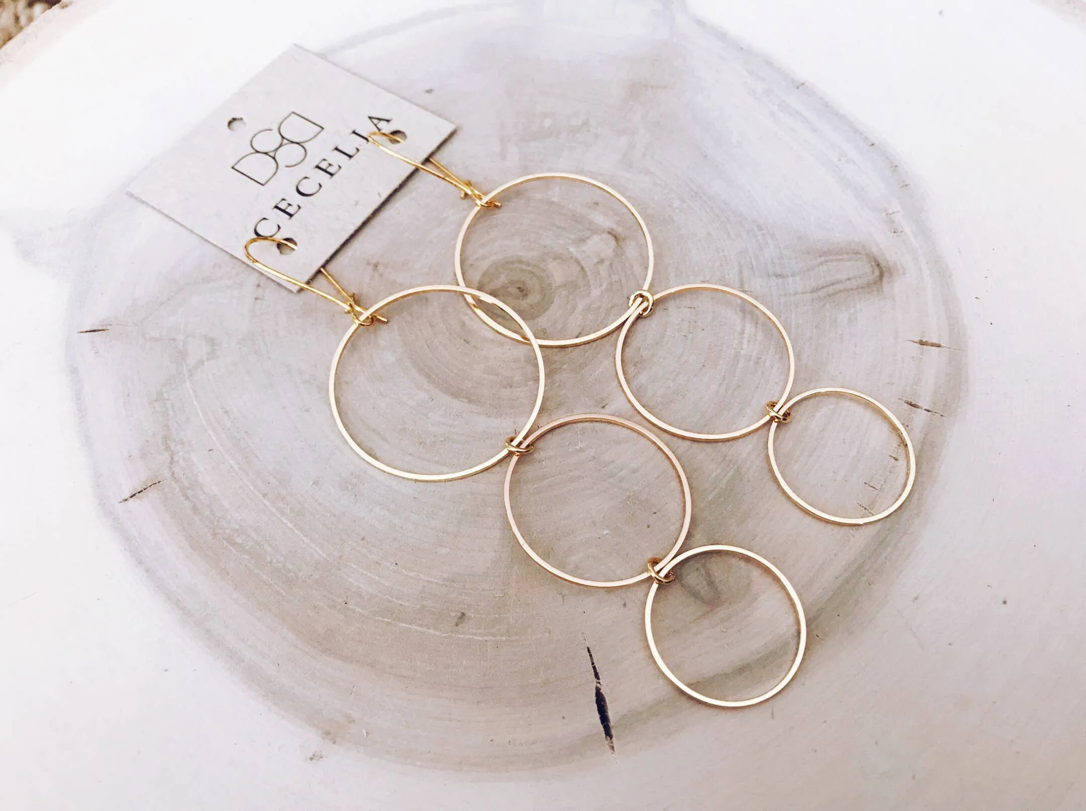 Gold Plated Triple Hoop Lilghtweight Earrings: Gold Plated Triple Hoop Earrings
