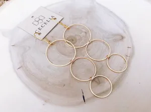 Gold Plated Triple Hoop Lilghtweight Earrings: Gold Plated Triple Hoop Earrings