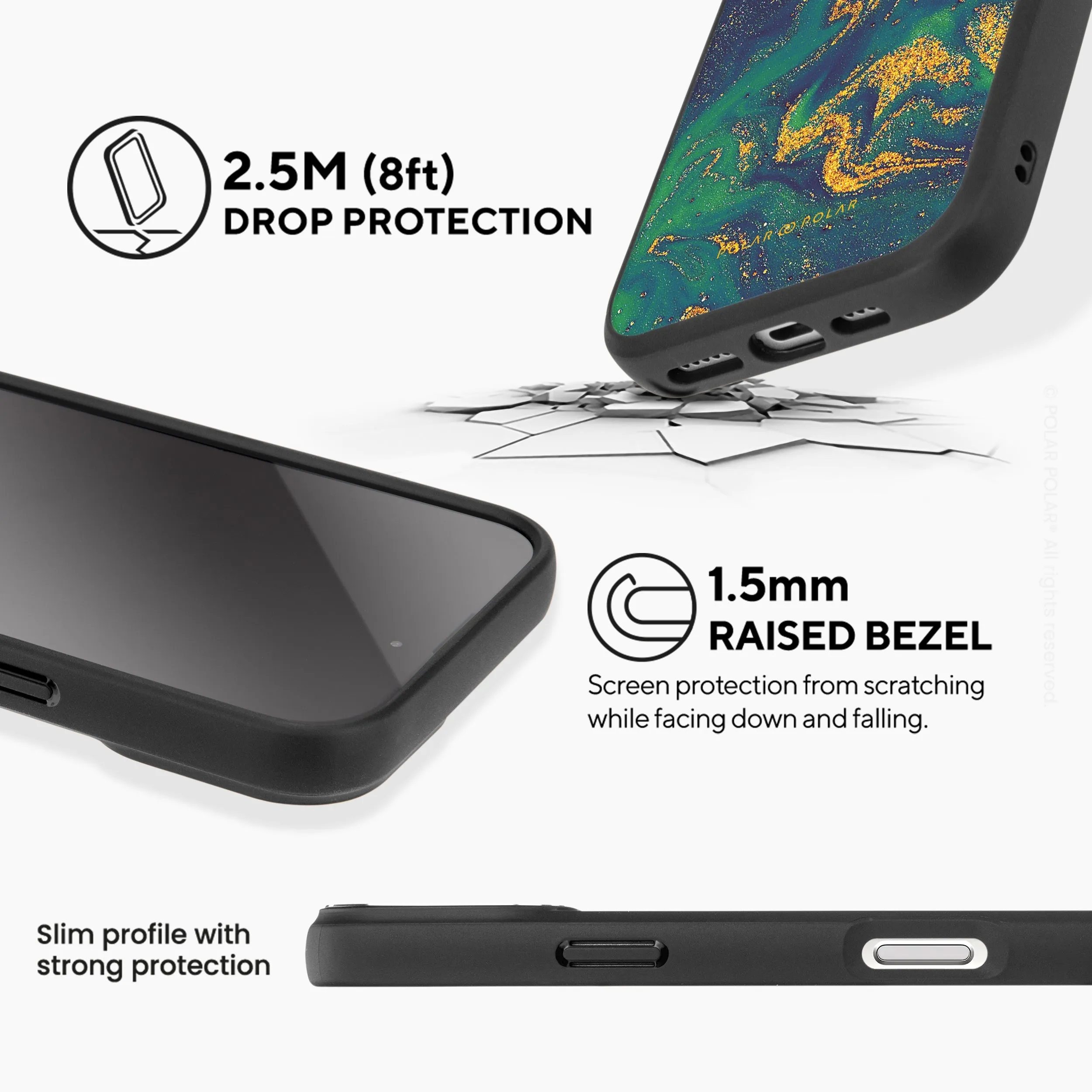 Green Night Quicksand - iPhone 16 Plus Frosted Black Bumper MagSafe Case