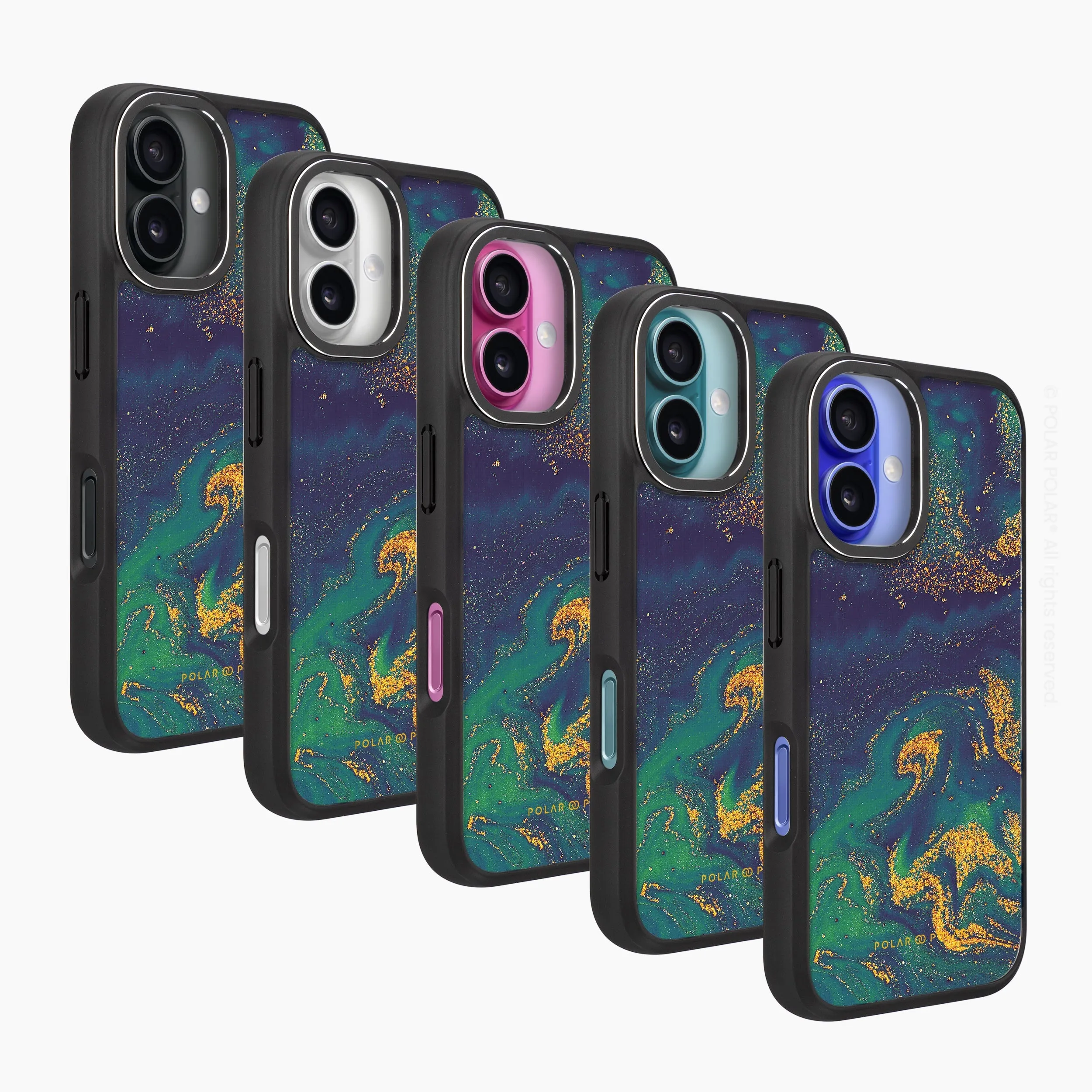 Green Night Quicksand - iPhone 16 Plus Frosted Black Bumper MagSafe Case