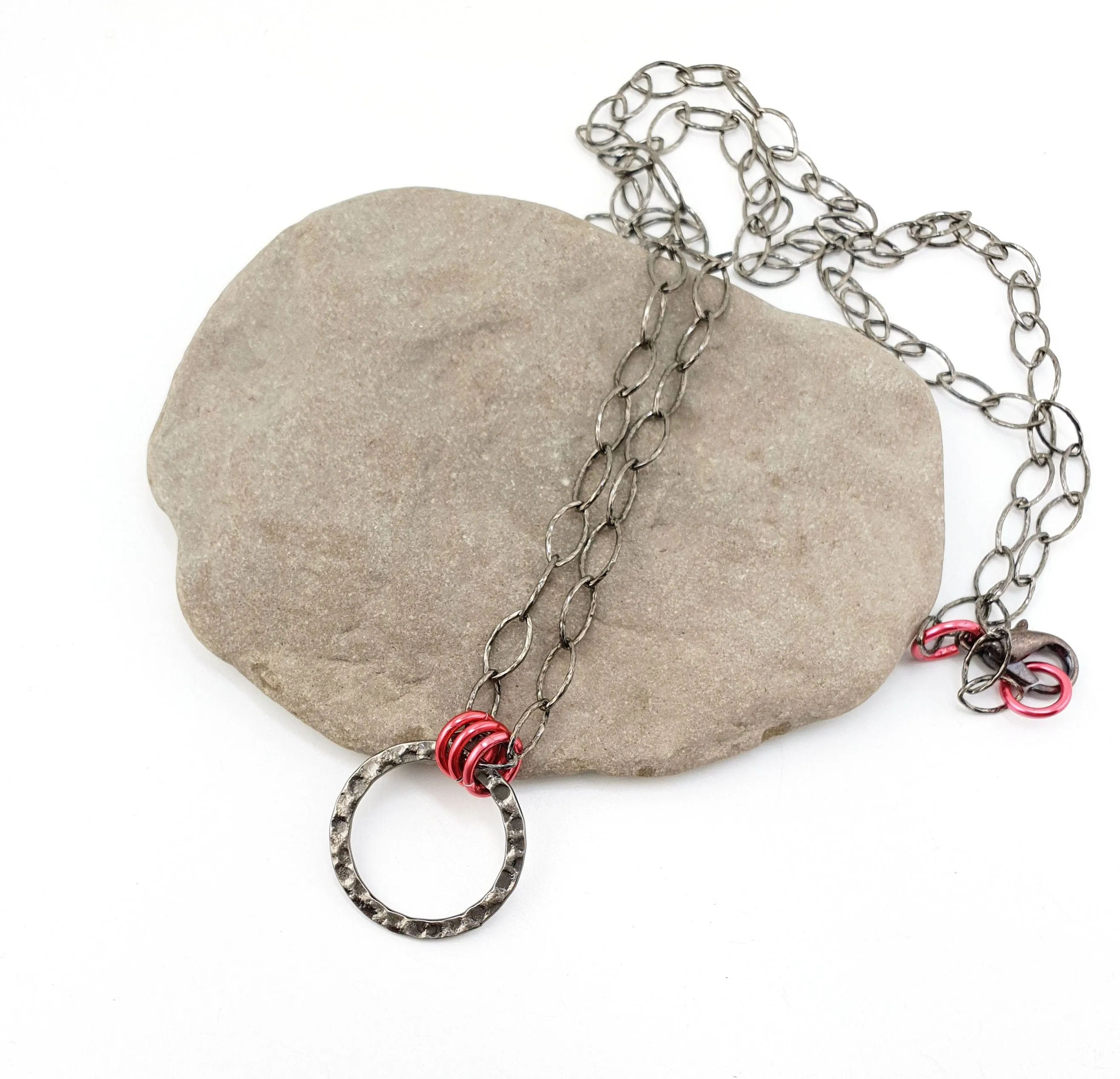 Gunmetal Eyeglass Necklace