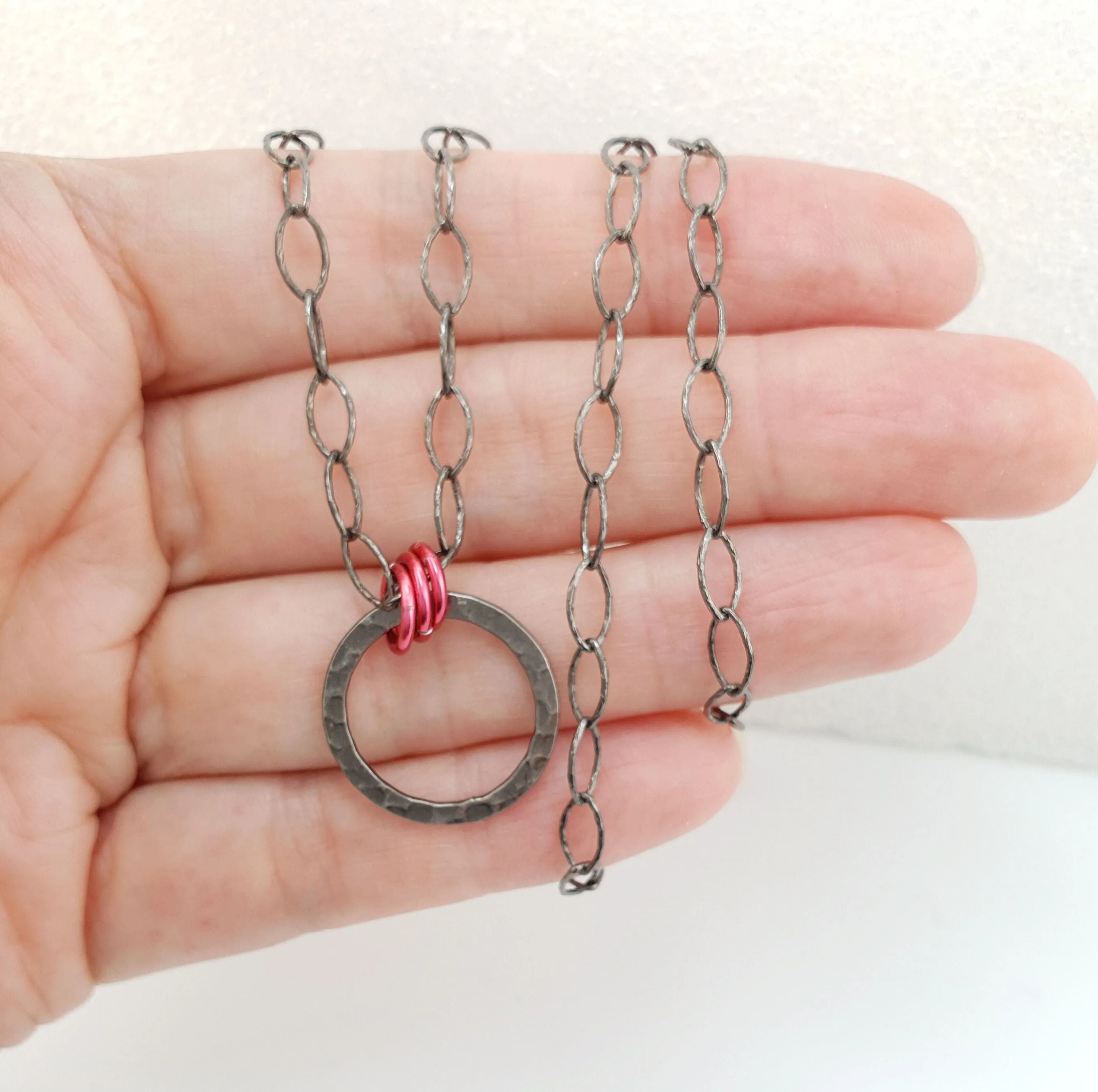Gunmetal Eyeglass Necklace