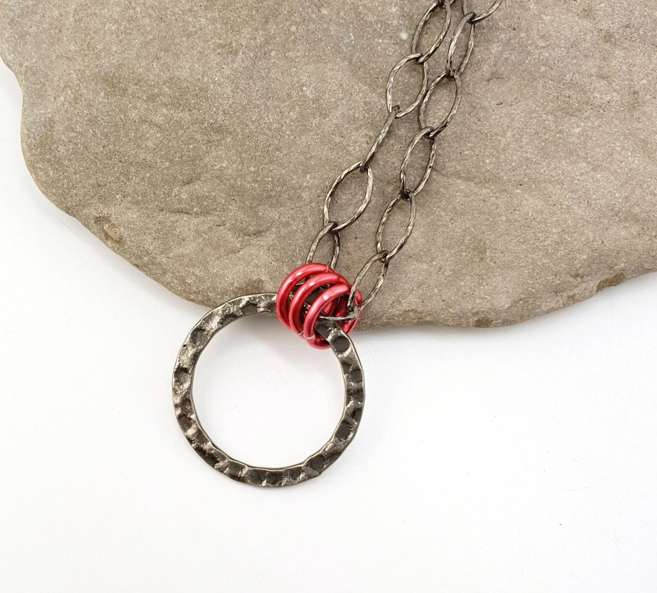 Gunmetal Eyeglass Necklace
