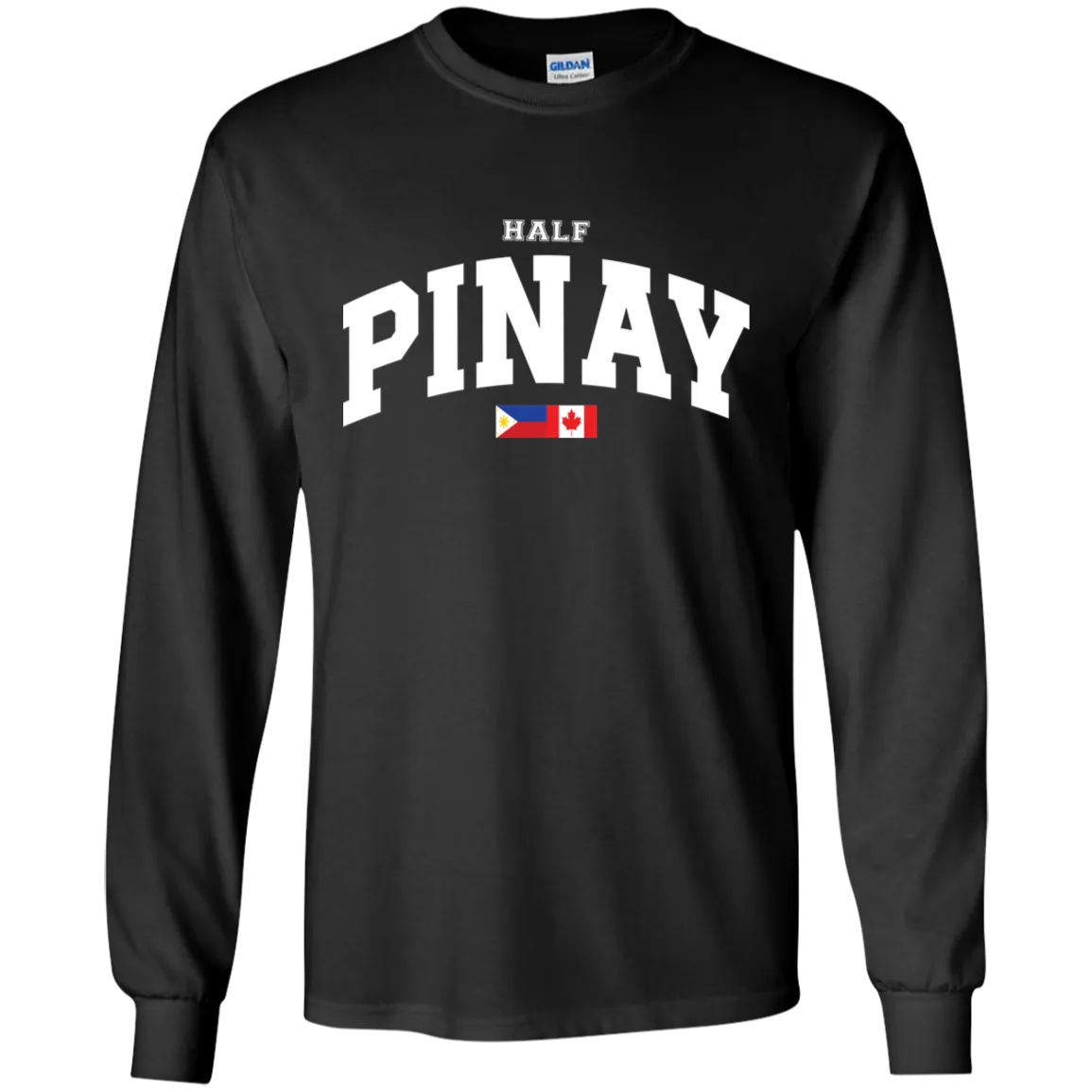 Half Pinay FILCAN Flag Youth Long Sleeve T-Shirt
