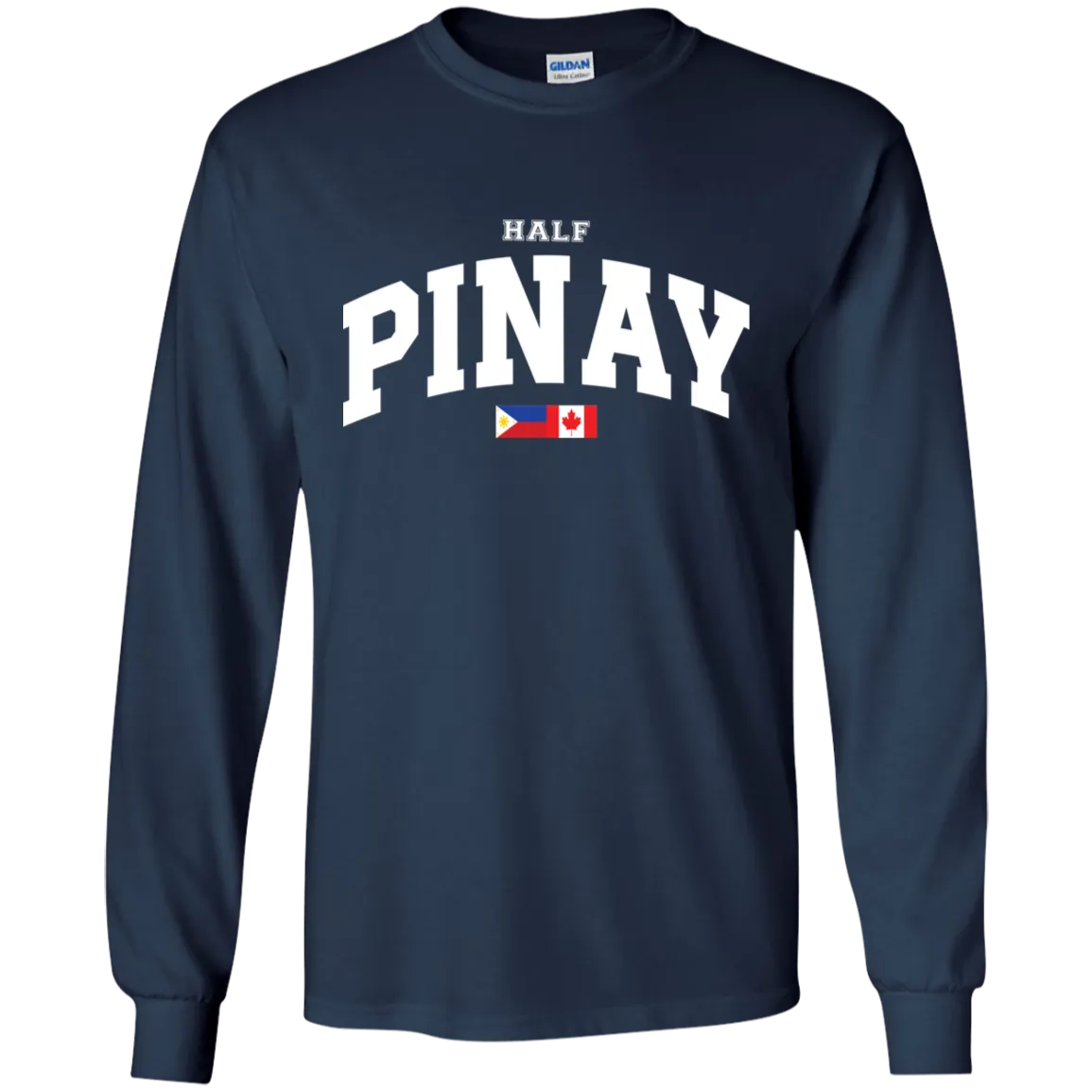 Half Pinay FILCAN Flag Youth Long Sleeve T-Shirt