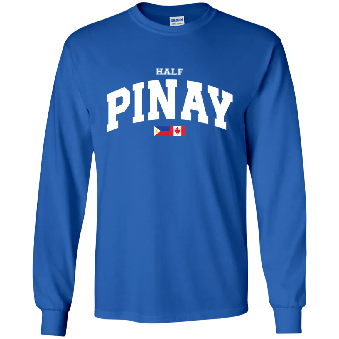 Half Pinay FILCAN Flag Youth Long Sleeve T-Shirt
