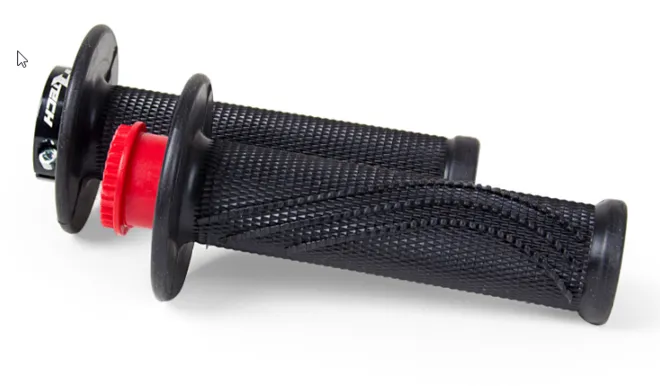 HANDLEBAR GRIPS RTECH R20 LOCK ON BLACK