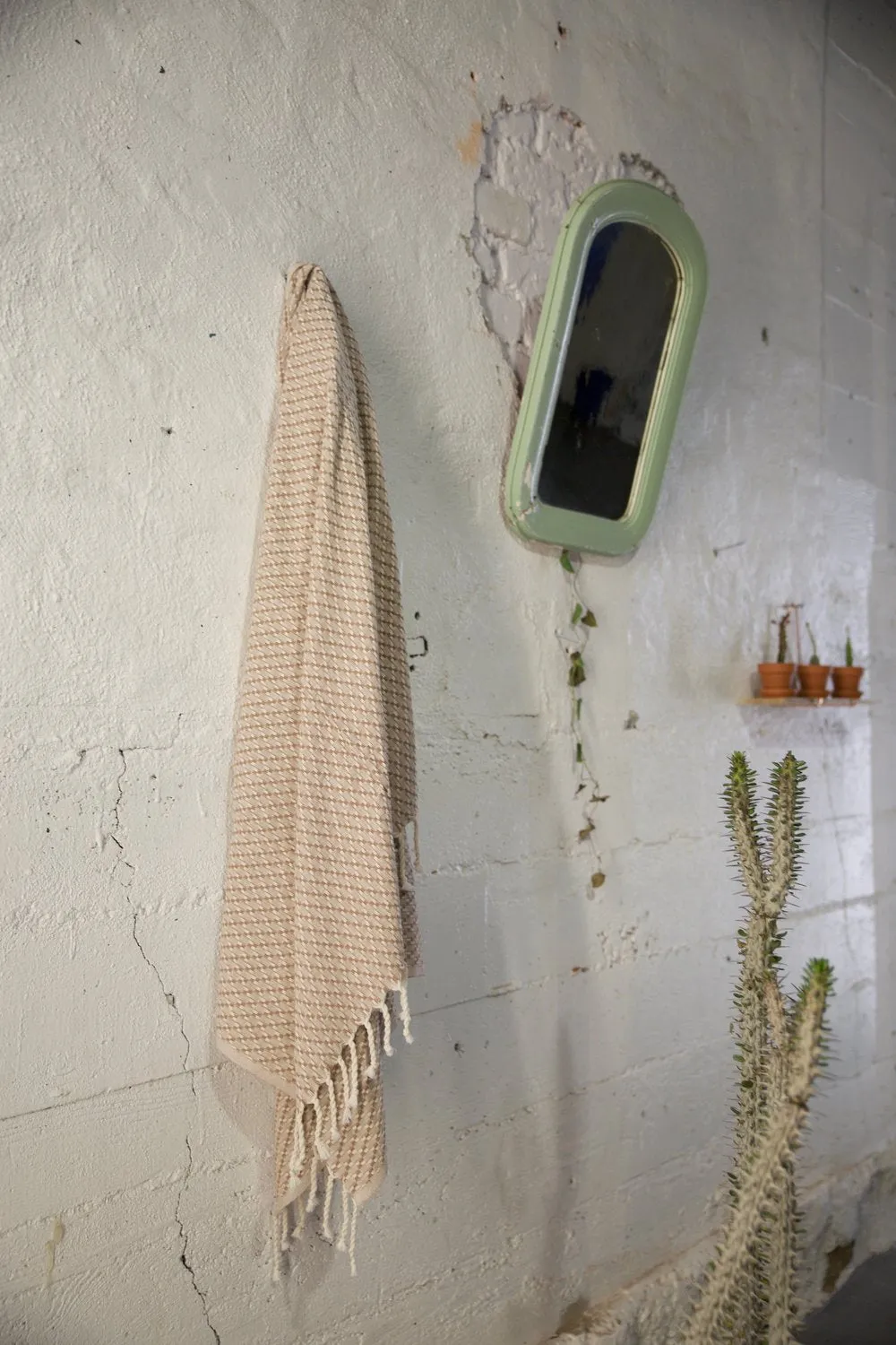 Handwoven Petek Pestemal Towel in Beige/Brown