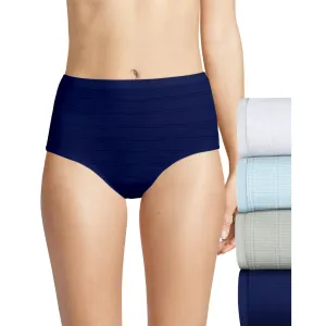 Hanes Ultimate Women's Comfort Flex Fit 4 Pack Brief Panties
