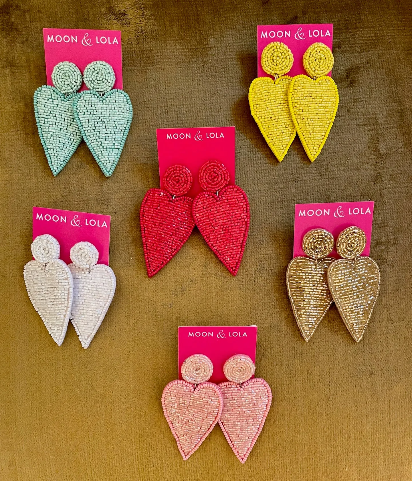 Heart Patch Earrings - Mint