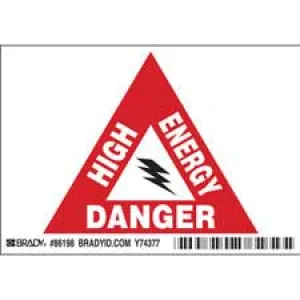 HIGH ENERGY DANGER Labels