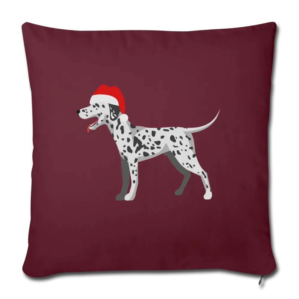 Holiday Dalmatian-Throw Pillow Cover 18” x 18”