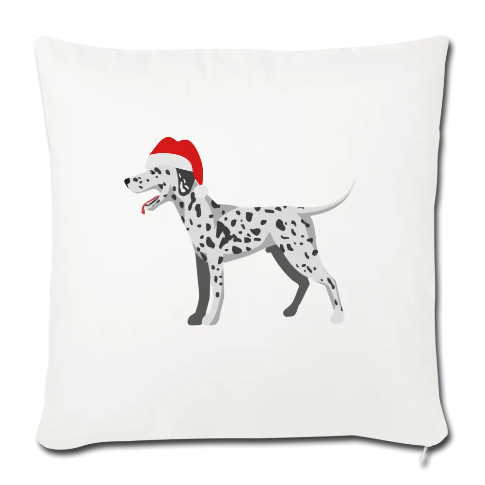 Holiday Dalmatian-Throw Pillow Cover 18” x 18”