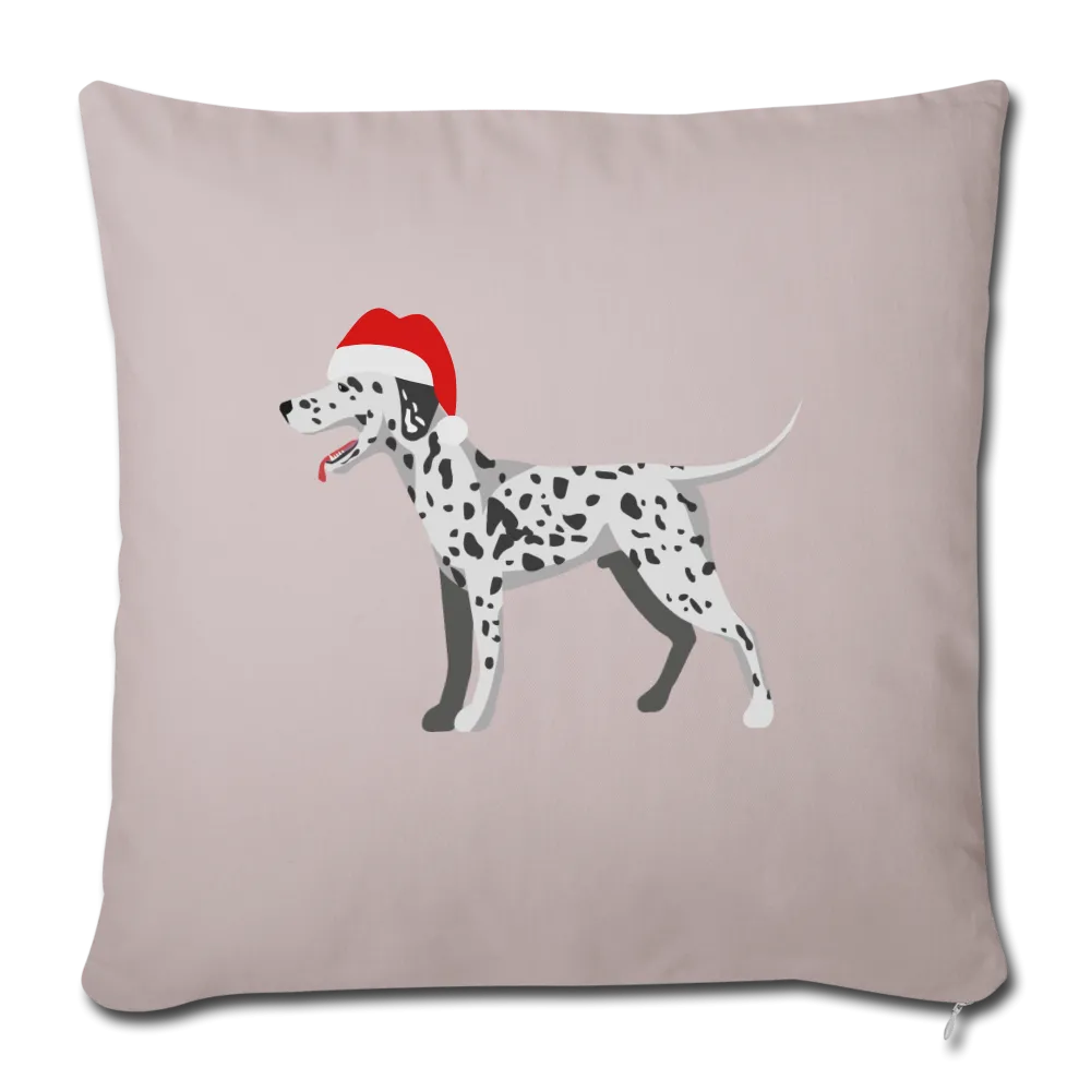 Holiday Dalmatian-Throw Pillow Cover 18” x 18”