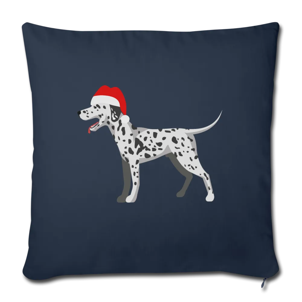 Holiday Dalmatian-Throw Pillow Cover 18” x 18”