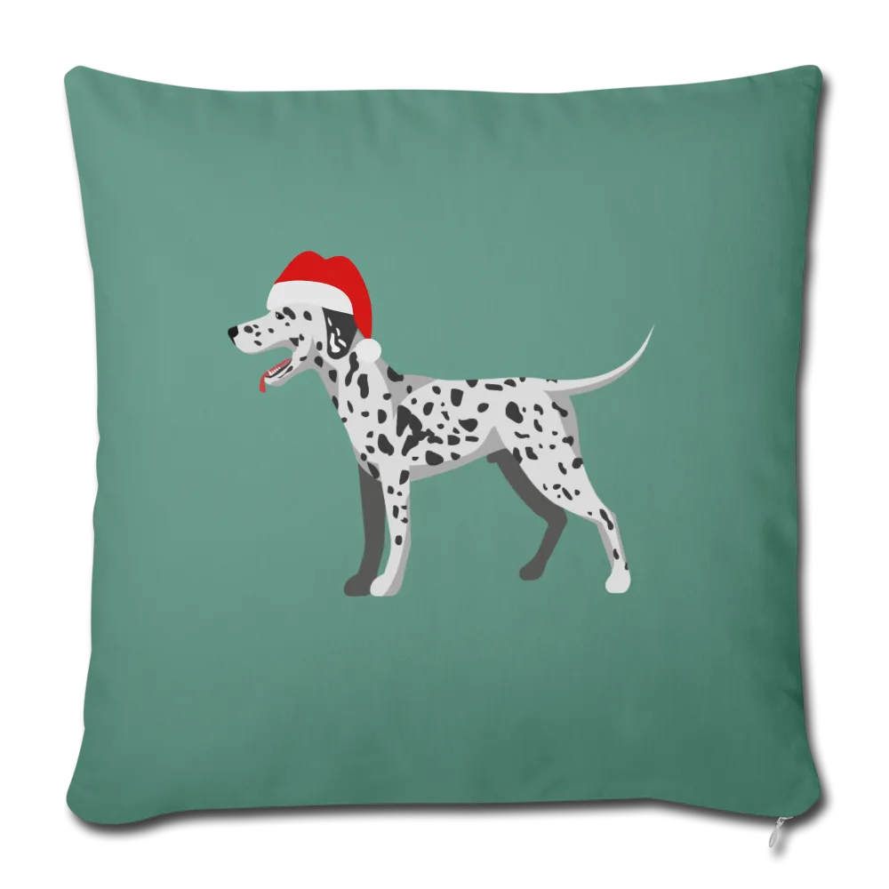 Holiday Dalmatian-Throw Pillow Cover 18” x 18”