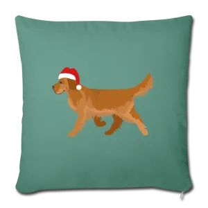 Holiday Golden Retriever Throw Pillow Cover 18” x 18”