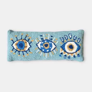 Hooked Blue Eyes Pillow