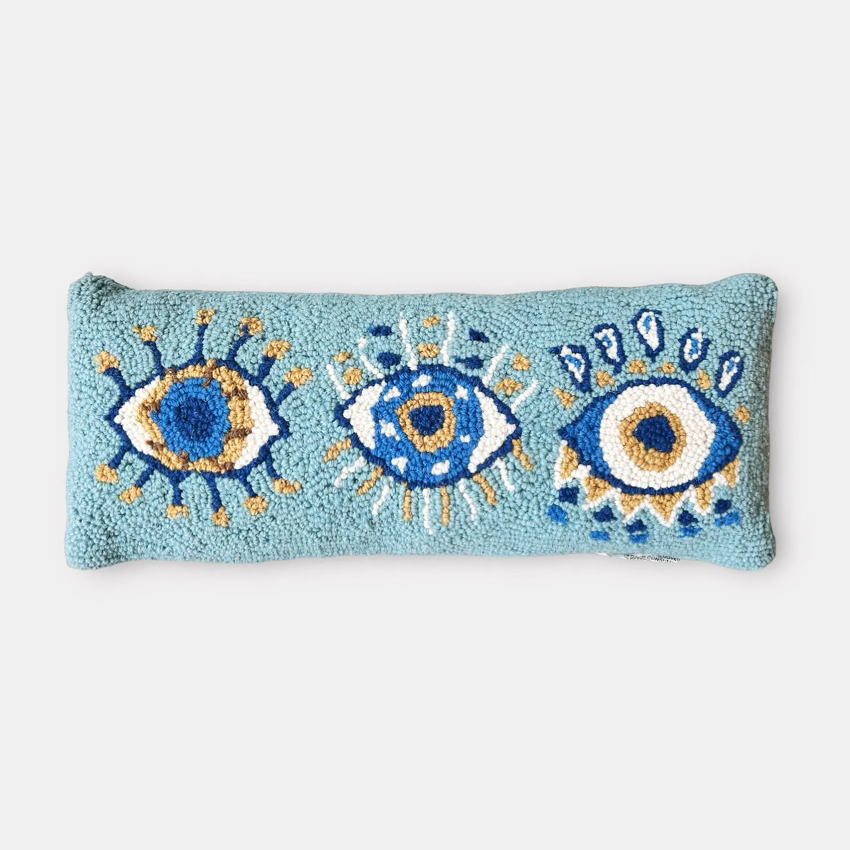 Hooked Blue Eyes Pillow