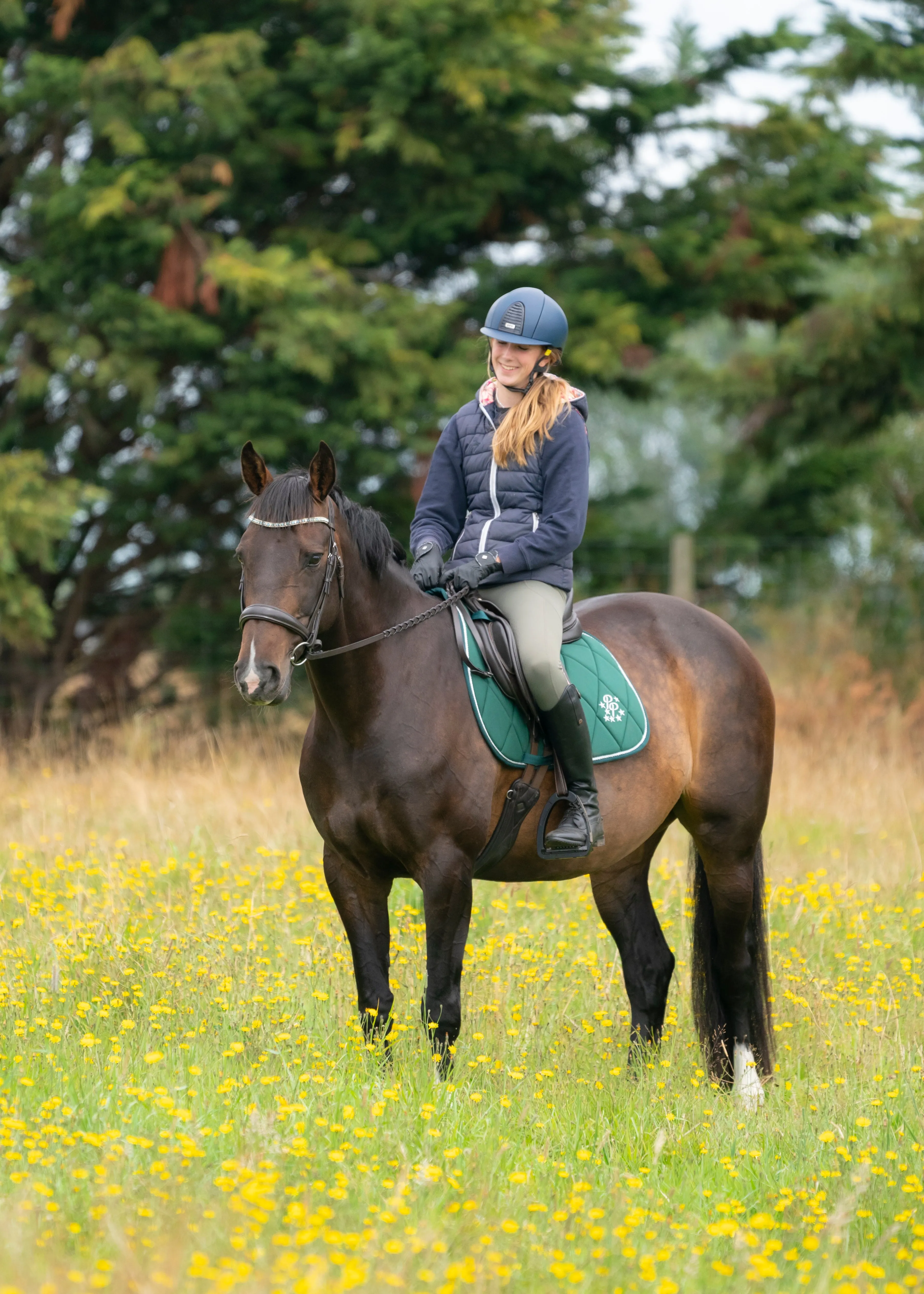 Hunter Green Saddle Pads - Jump, GP, and Dressage cuts