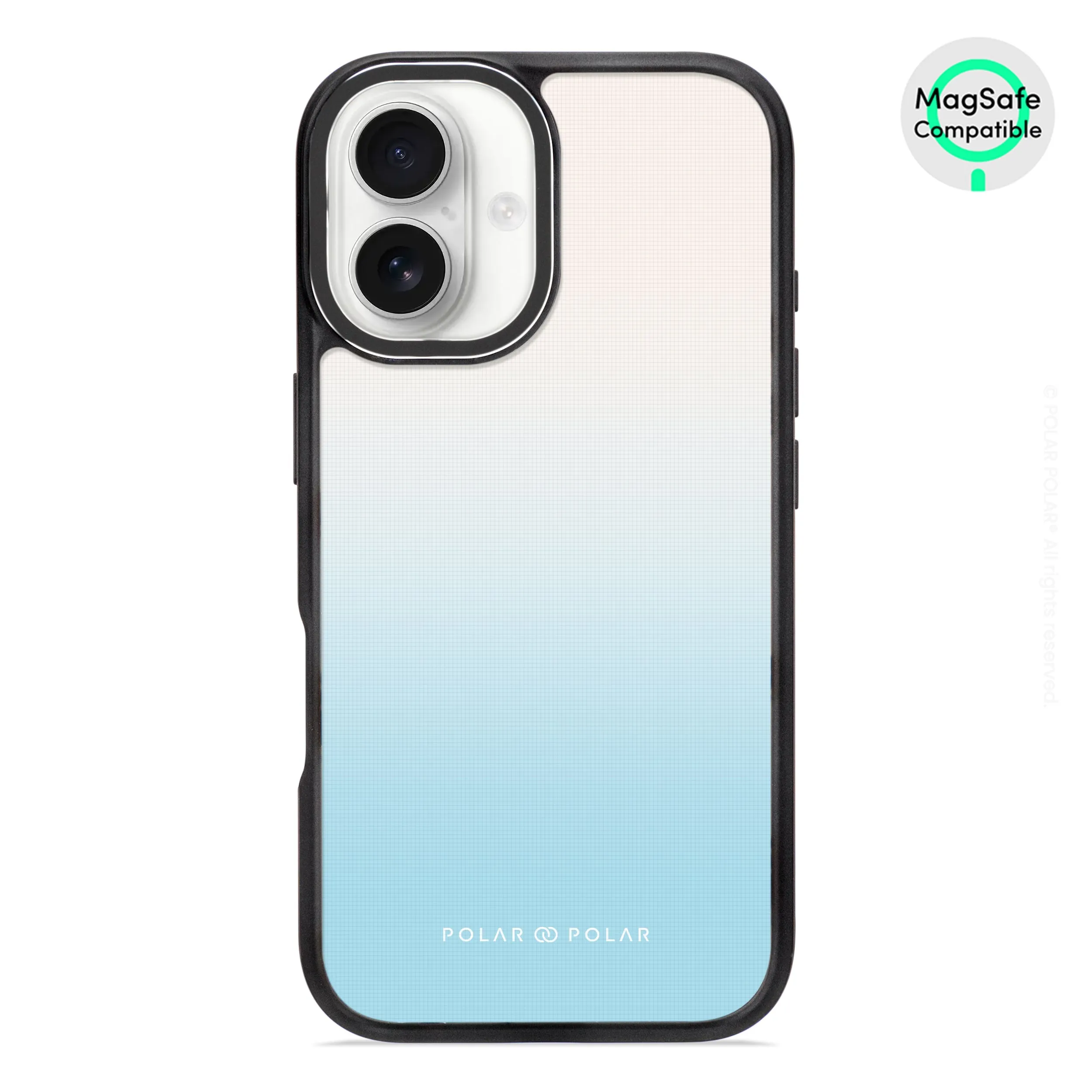 Iceberg Pastel - iPhone 16 Frosted Black Bumper MagSafe Case