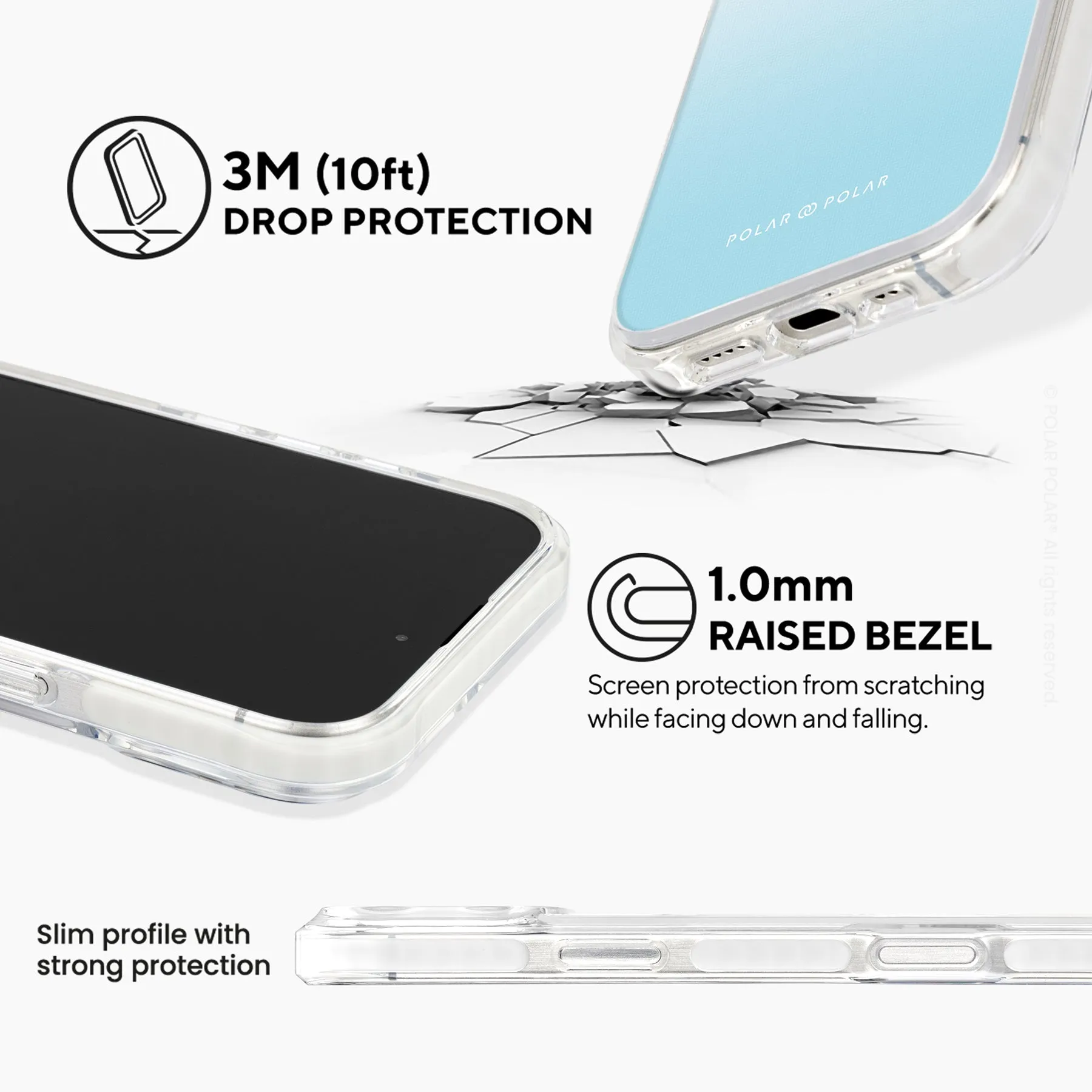 Iceberg Pastel - iPhone 16 Pro Max Clear Bumper MagSafe Case
