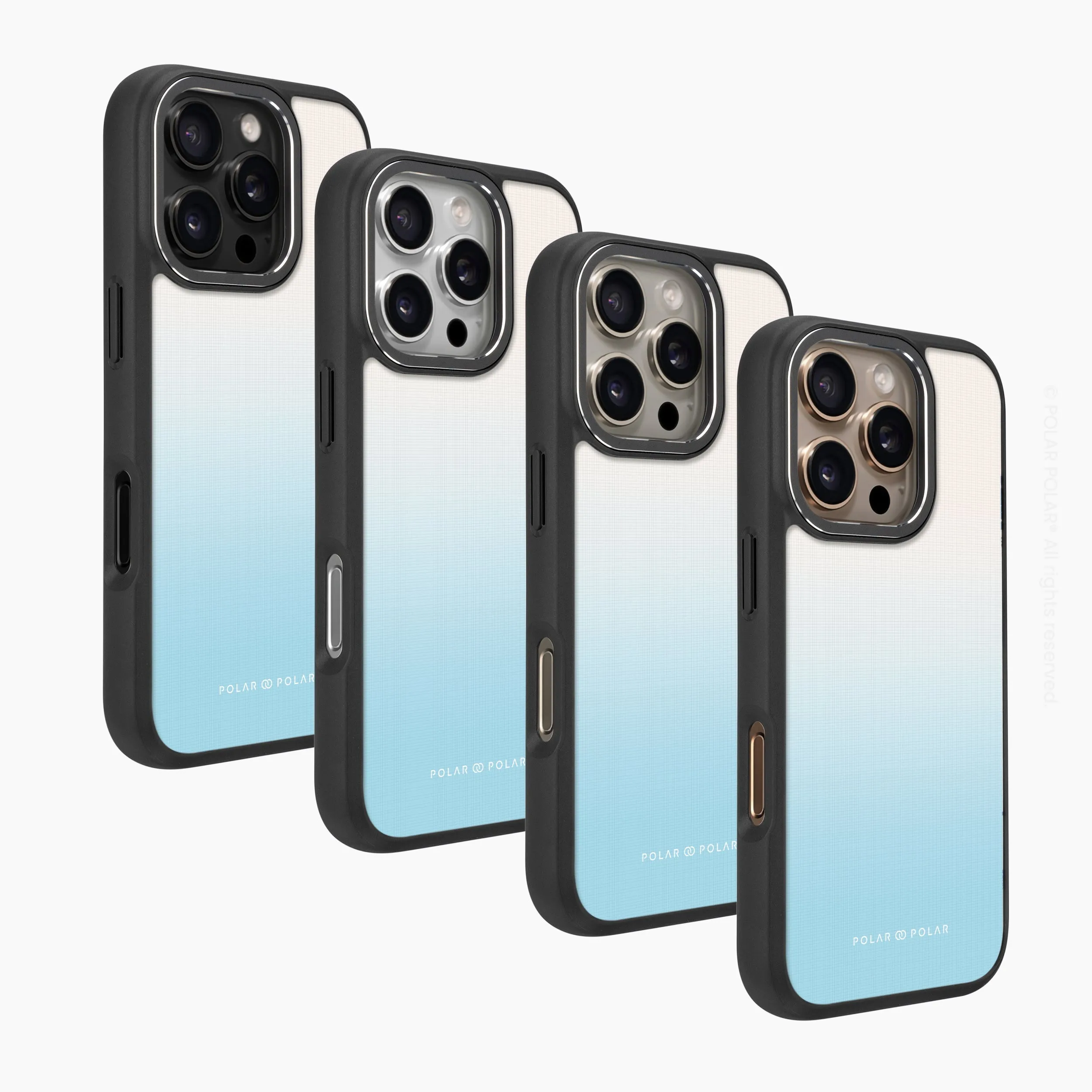Iceberg Pastel - iPhone 16 Pro Max Frosted Black Bumper MagSafe Case