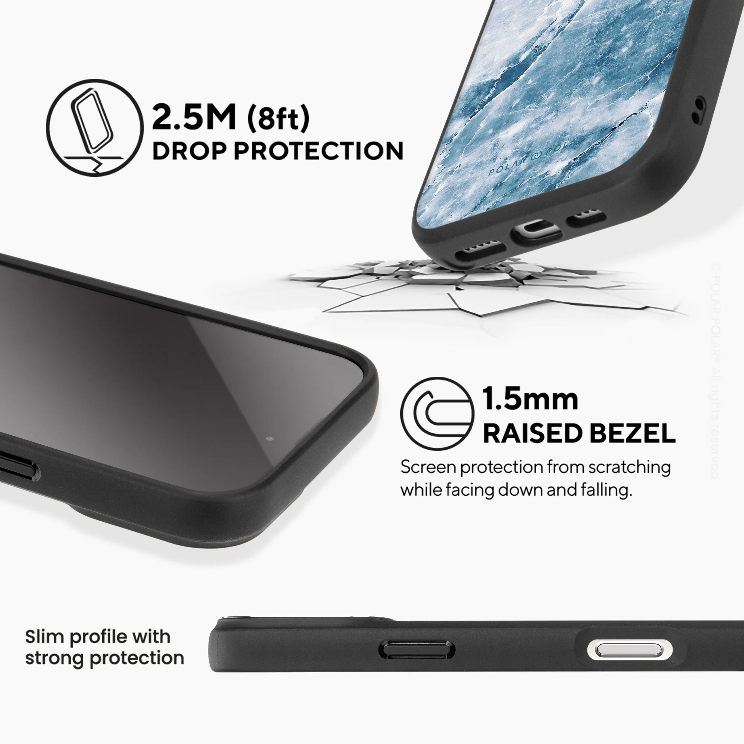 Icy - iPhone 16 Pro Frosted Black Bumper MagSafe Case