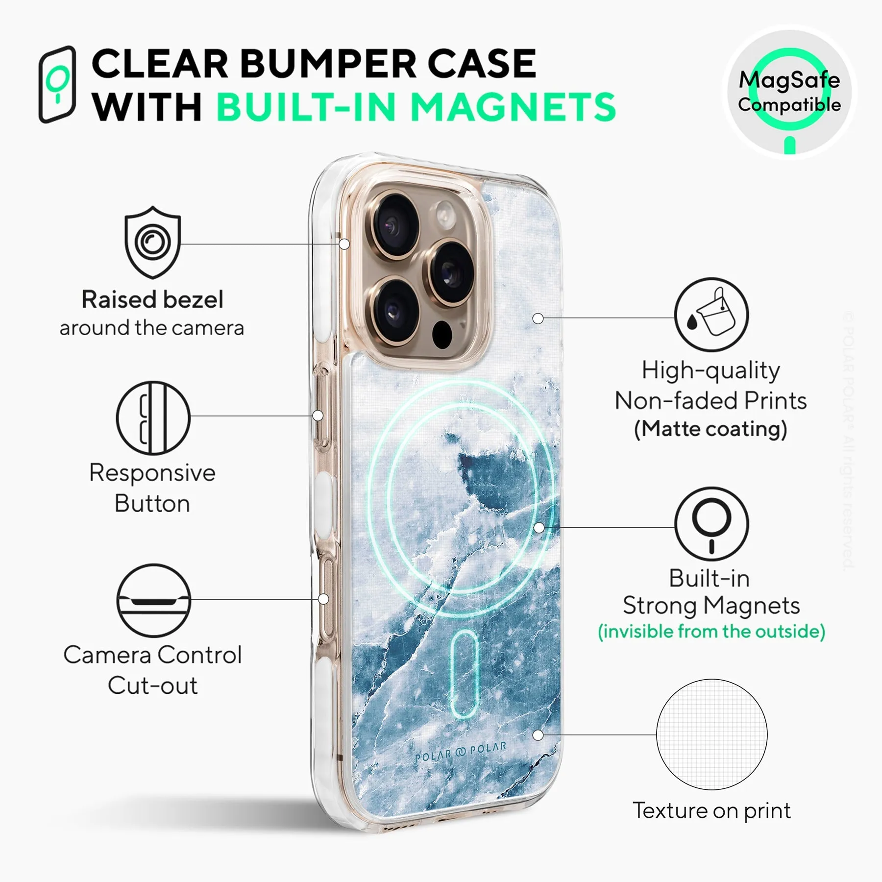 Icy - iPhone 16 Pro Max Clear Bumper MagSafe Case