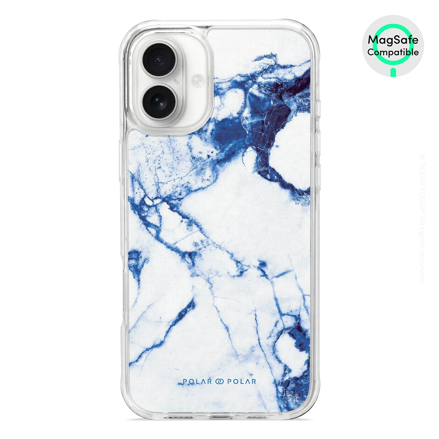 Indigo Vase - iPhone 16 Plus Clear Bumper MagSafe Case