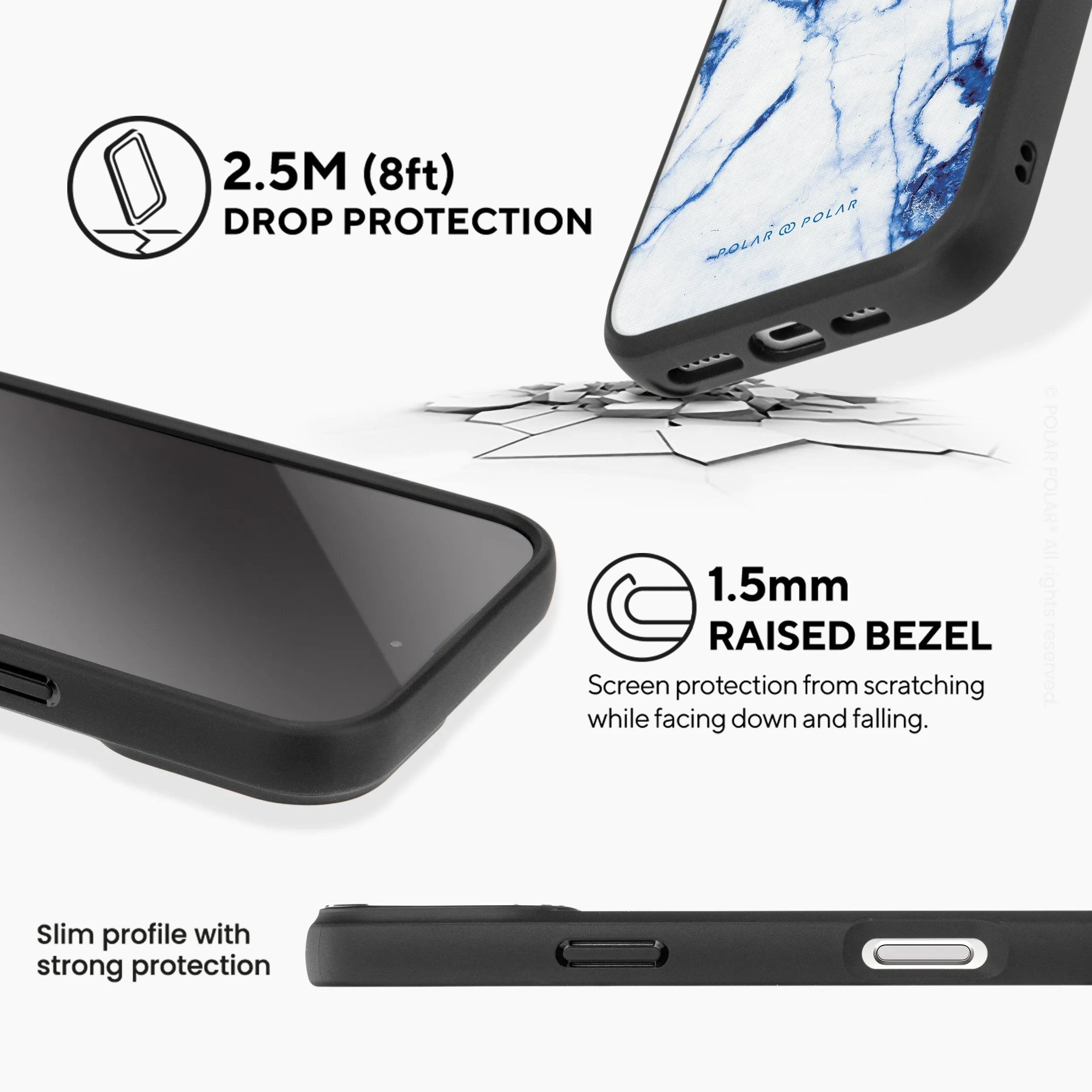 Indigo Vase - iPhone 16 Plus Frosted Black Bumper MagSafe Case