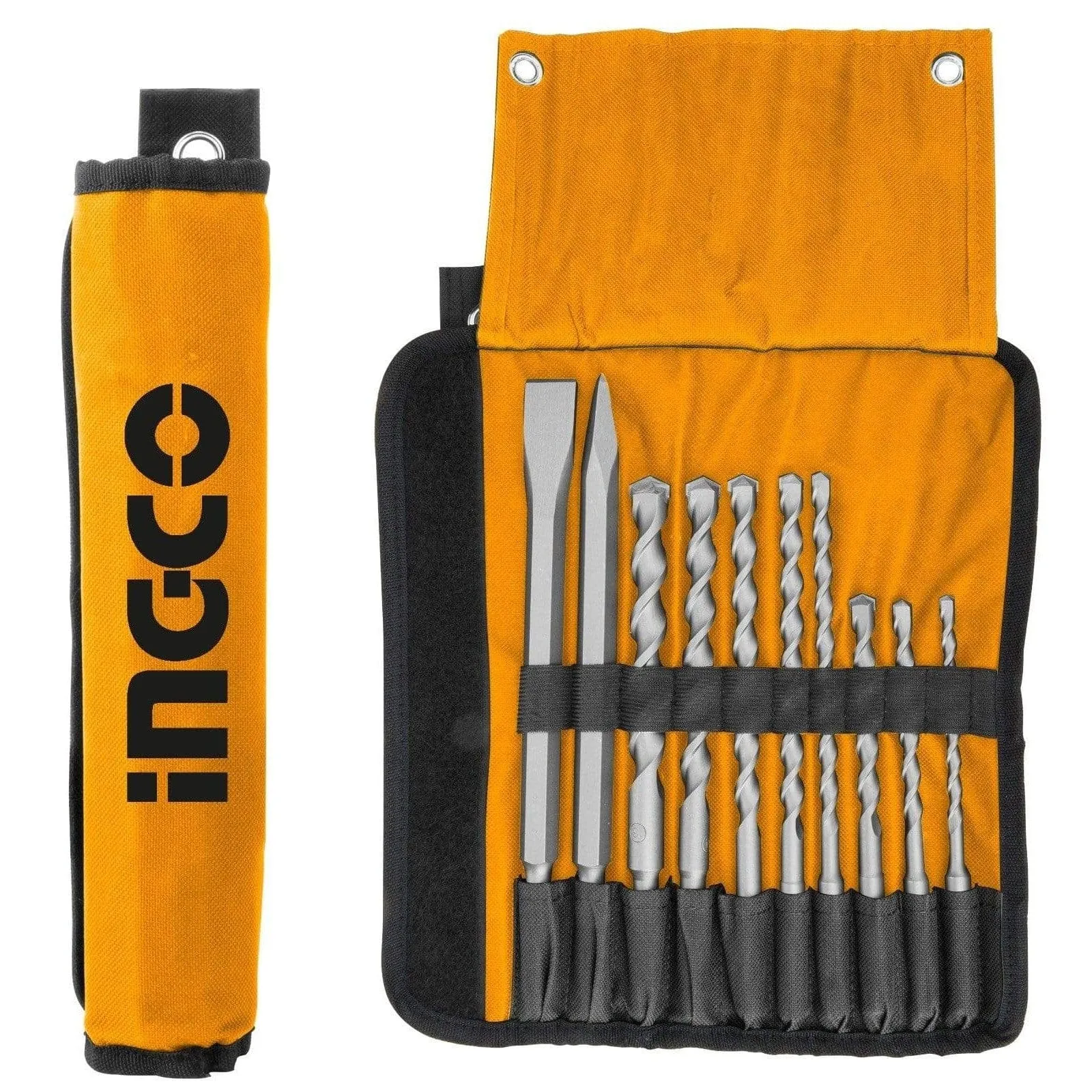 Ingco 10-Piece Hammer Drill Bits & Chisels Set – AKD2101