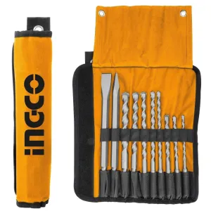 Ingco 10-Piece Hammer Drill Bits & Chisels Set – AKD2101